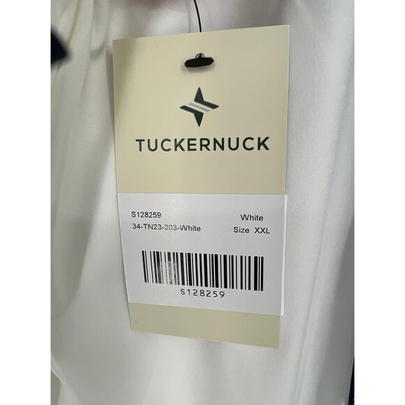 TUCKERNUCK Sport White and Navy Carver Quarter Zip Tee NWT Size XXL - Picture 11 of 13